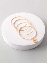 FASHION MULTI PENDANT FLOWER BRACELET