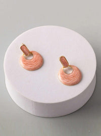 FASHION ASSORTED COLORS MARBLE EARRINGS