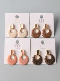 FASHION ASSORTED COLORS MARBLE EARRINGS