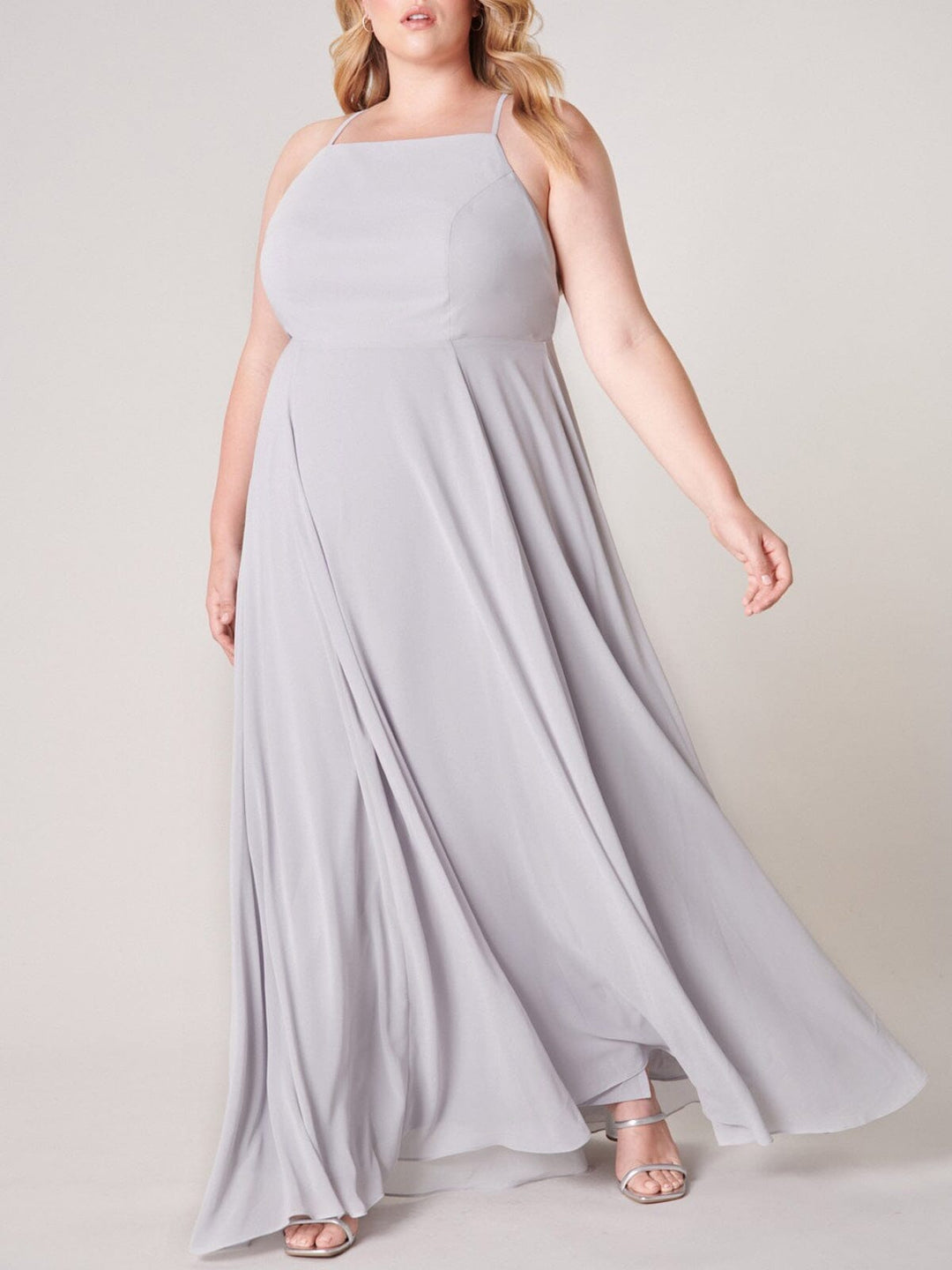 PLUS SIZE SLEEVELESS OPEN BACK MAXI DRESS