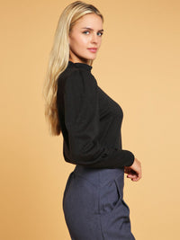 WOMEN'S LONG SLEEVE TURTLE NECK TOP