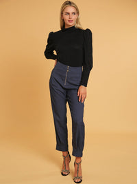 WOMEN'S LONG SLEEVE TURTLE NECK TOP