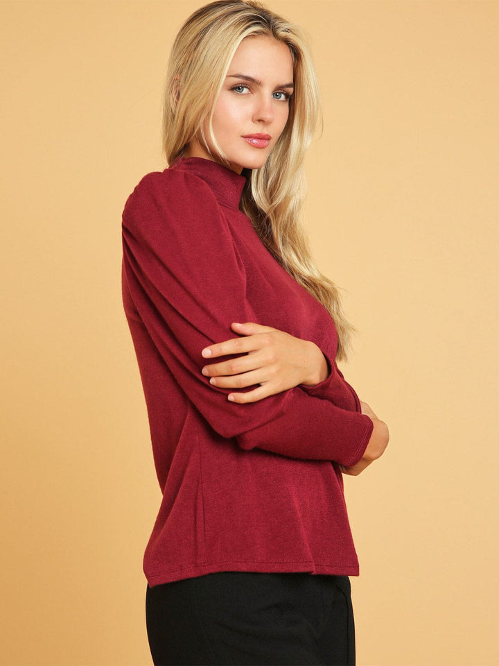 WOMEN'S LONG SLEEVE TURTLE NECK TOP