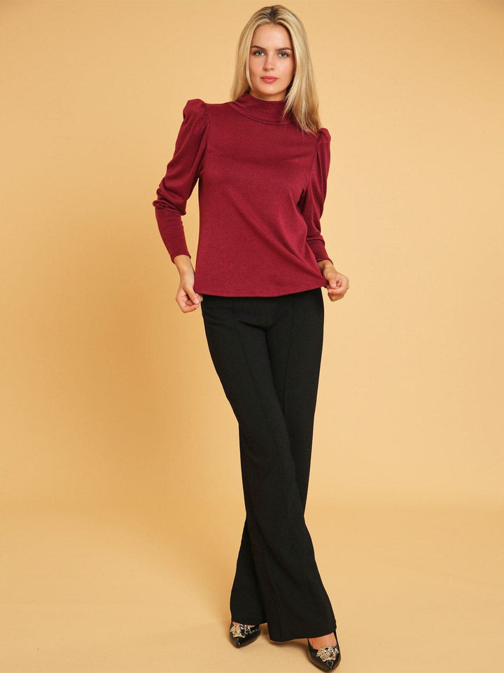 WOMEN'S LONG SLEEVE TURTLE NECK TOP