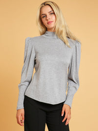 WOMEN'S LONG SLEEVE TURTLE NECK TOP