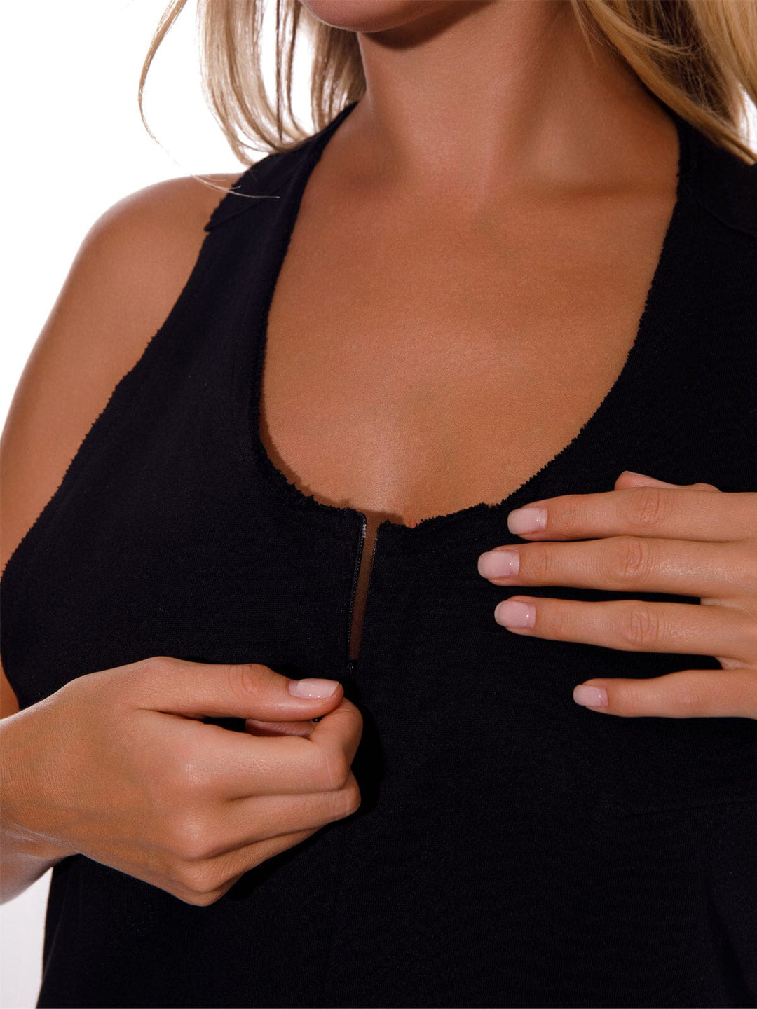 WOMEN'S SLEEVELESS ZIP UP POCKETS WIDE LEG OVERALL