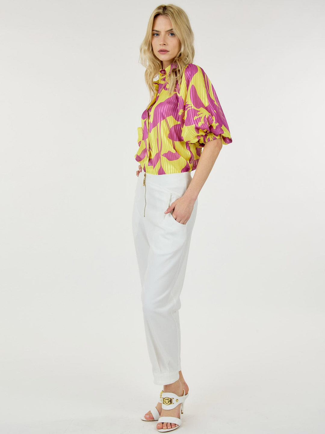 WOMEN'S ZIP UP FRONT POCKETS JOGGER LEG PANTS