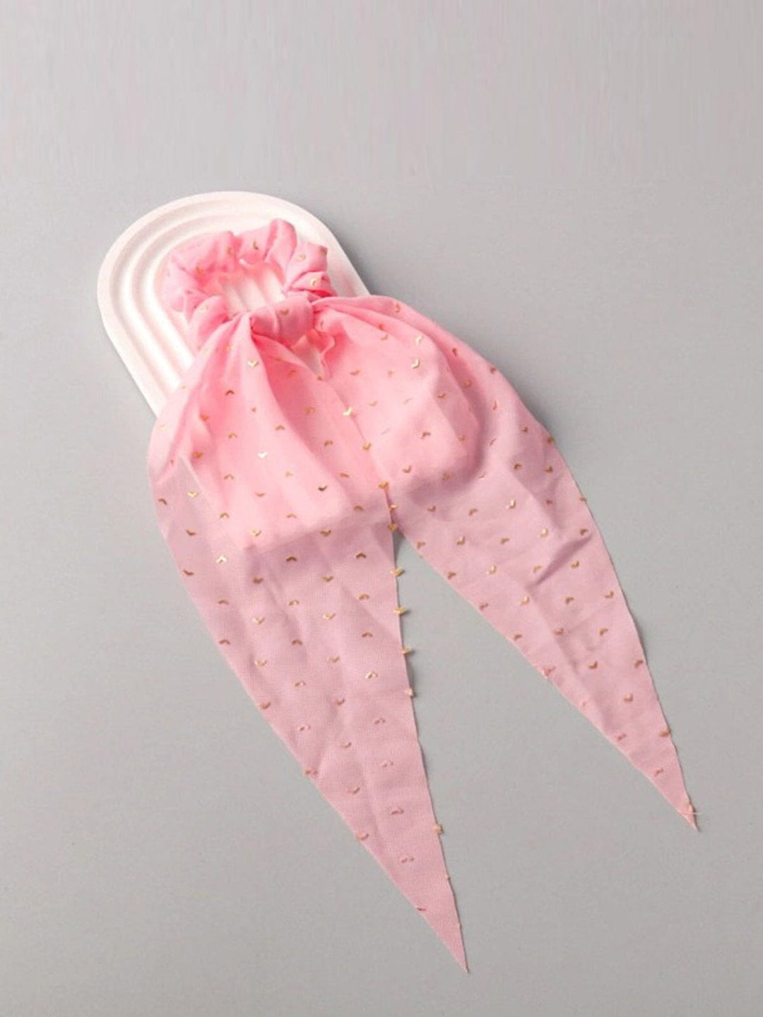 FASHION ASSORTED COLORS HEART PRINT SCRUNCHIES