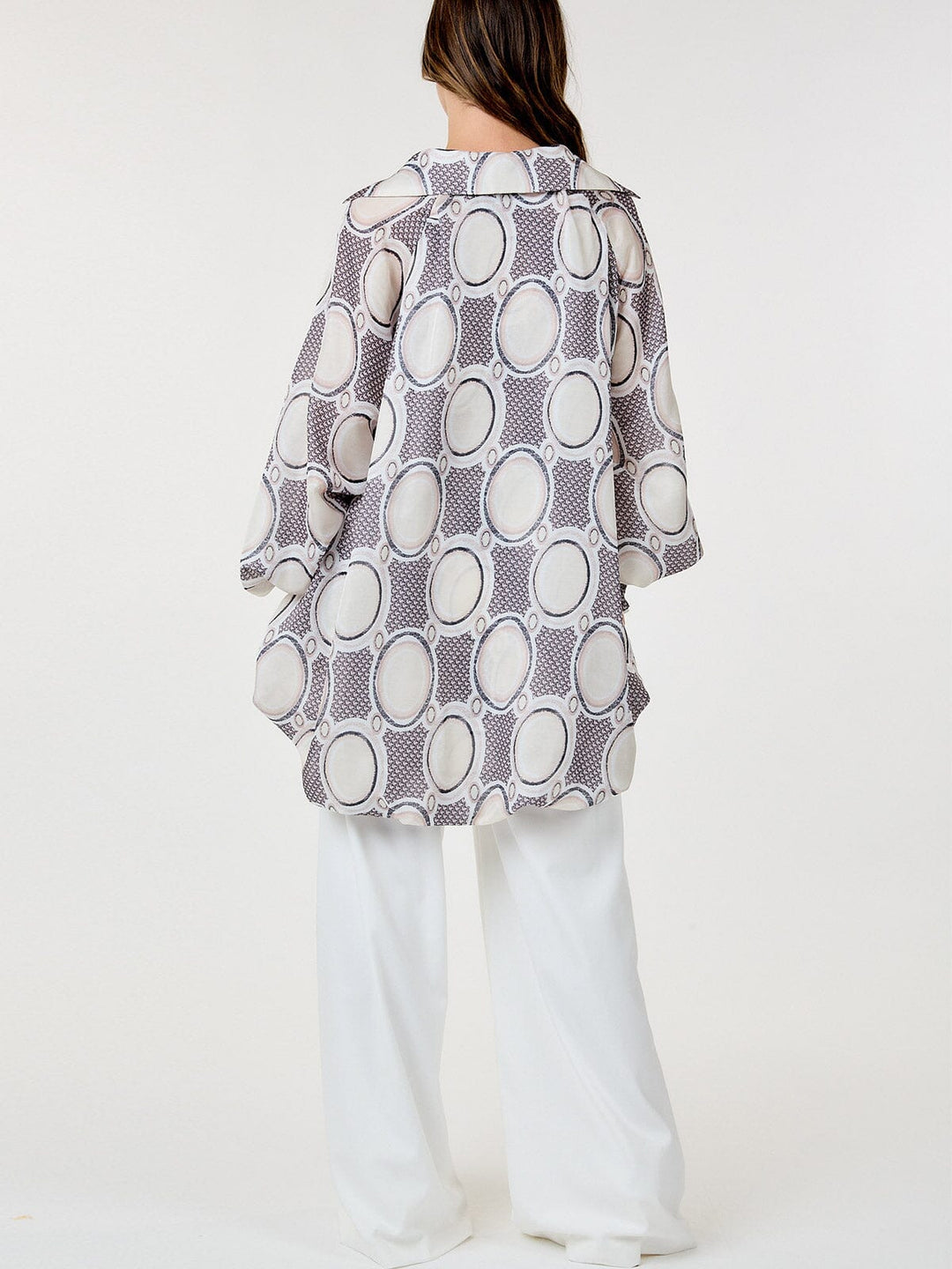 WOMEN'S ZIP UP FRONT POCKETS BUTTONS DETAILED WIDE LEG PANTS
