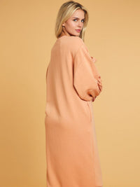 WOMEN'S LONG SLEEVE TUNIC LOOSE FIT MIDI SWEATER DRESS