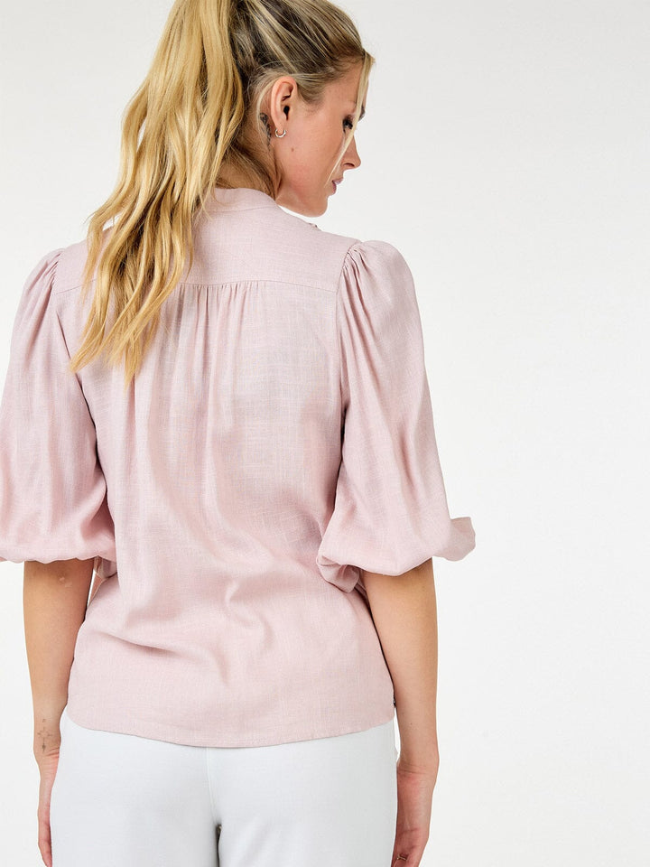 WOMEN'S LONG SLEEVE CROCHET DETAILED BLOUSE