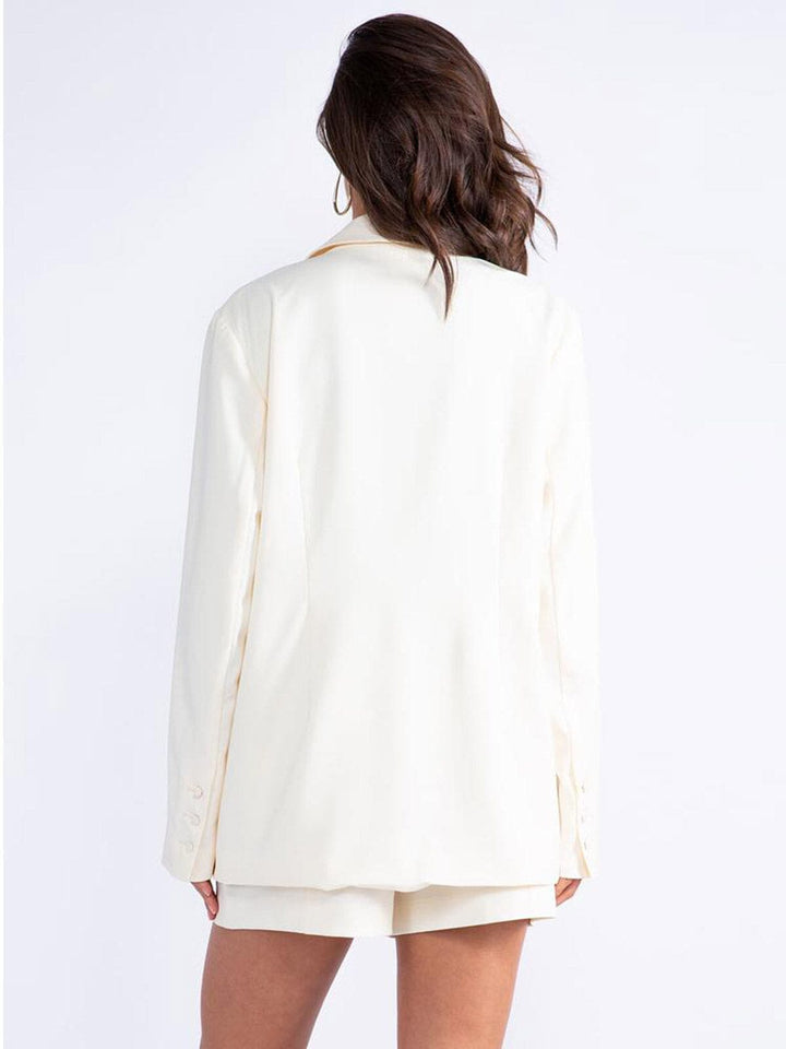 WOMEN'S LONG SLEEVE BUTTON DETAILED POCKETS JACKET