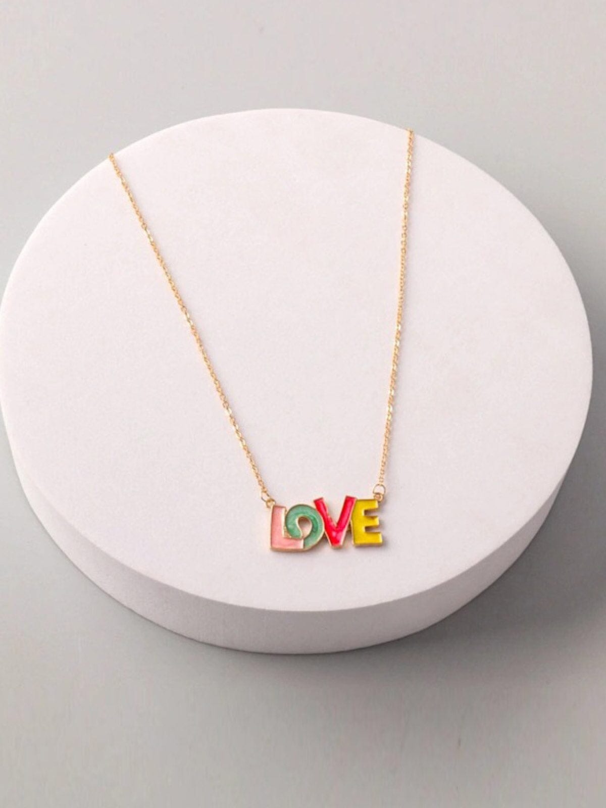 FASHION MULTI LOVE PENDANT NECKLACE