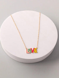 FASHION MULTI LOVE PENDANT NECKLACE