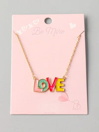 FASHION MULTI LOVE PENDANT NECKLACE