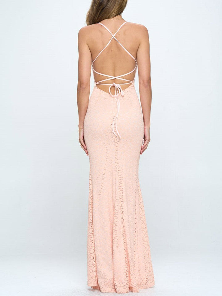 Copy of WOMEN'S SLEEVELESS V-NECK SURPLICE FRONT SLIT MAXI DRESS