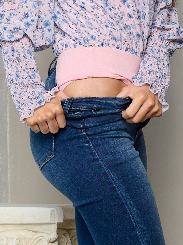 WOMEN'S SMOCK LONG SLEEVE FLORAL PRINT BODYSUIT