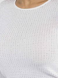 WOMEN'S LONG SLEEVE RHINESTONE BLOUSE