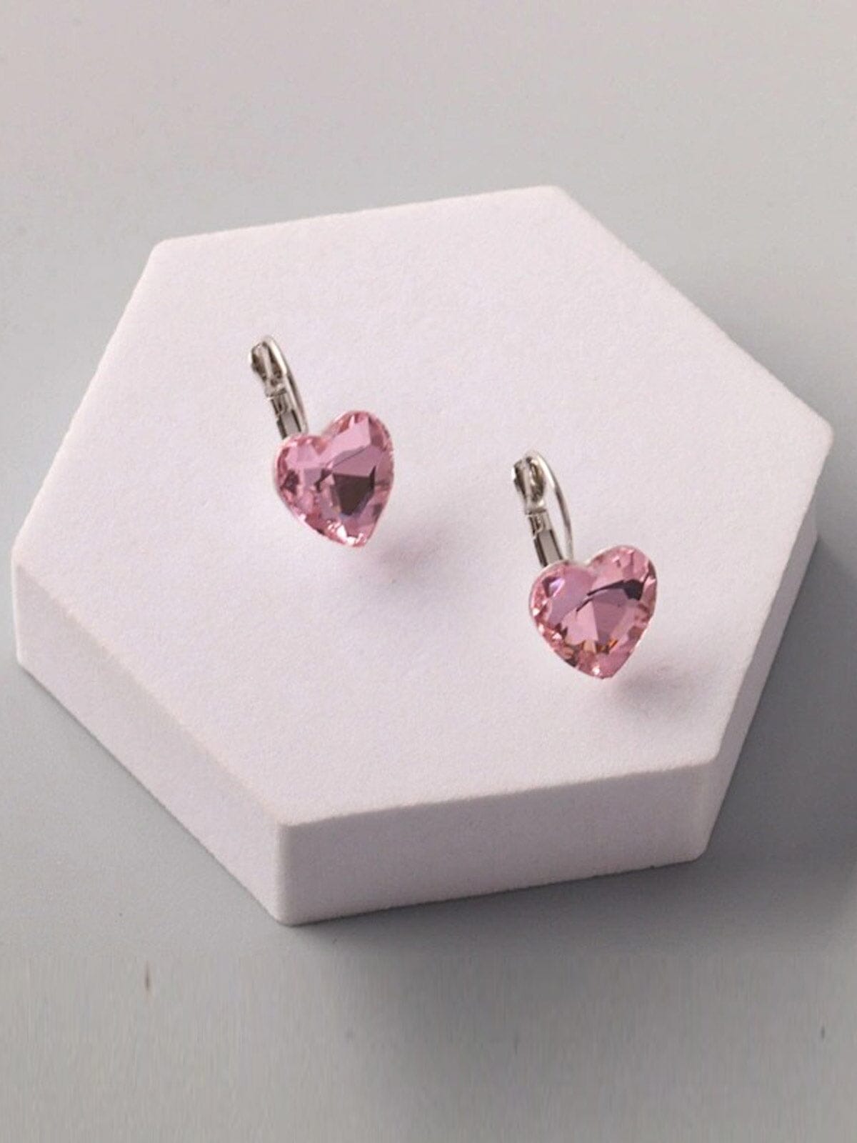FASHION RED & PINK HEART EARRINGS