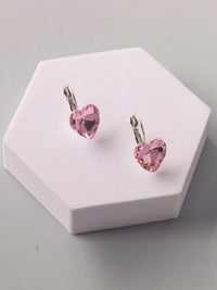 FASHION RED & PINK HEART EARRINGS