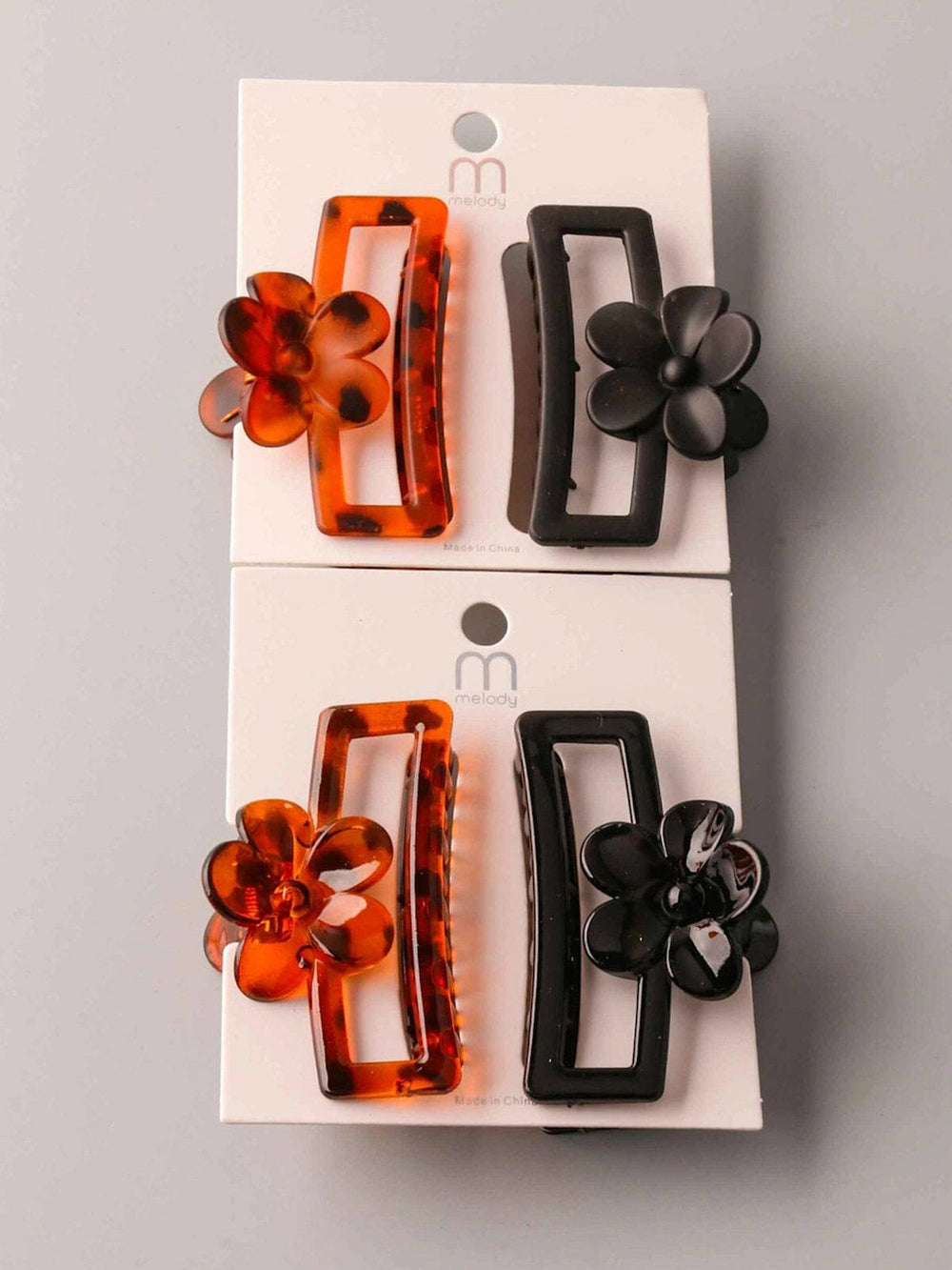 FASHION ASSORTED COLORS FLOWERS HAIR CLAW CLIPS