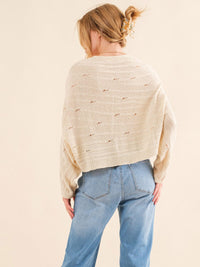 WOMEN'S LONG SLEEVE LOOSE FIT KNIT TOP