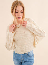 WOMEN'S LONG SLEEVE LOOSE FIT KNIT TOP