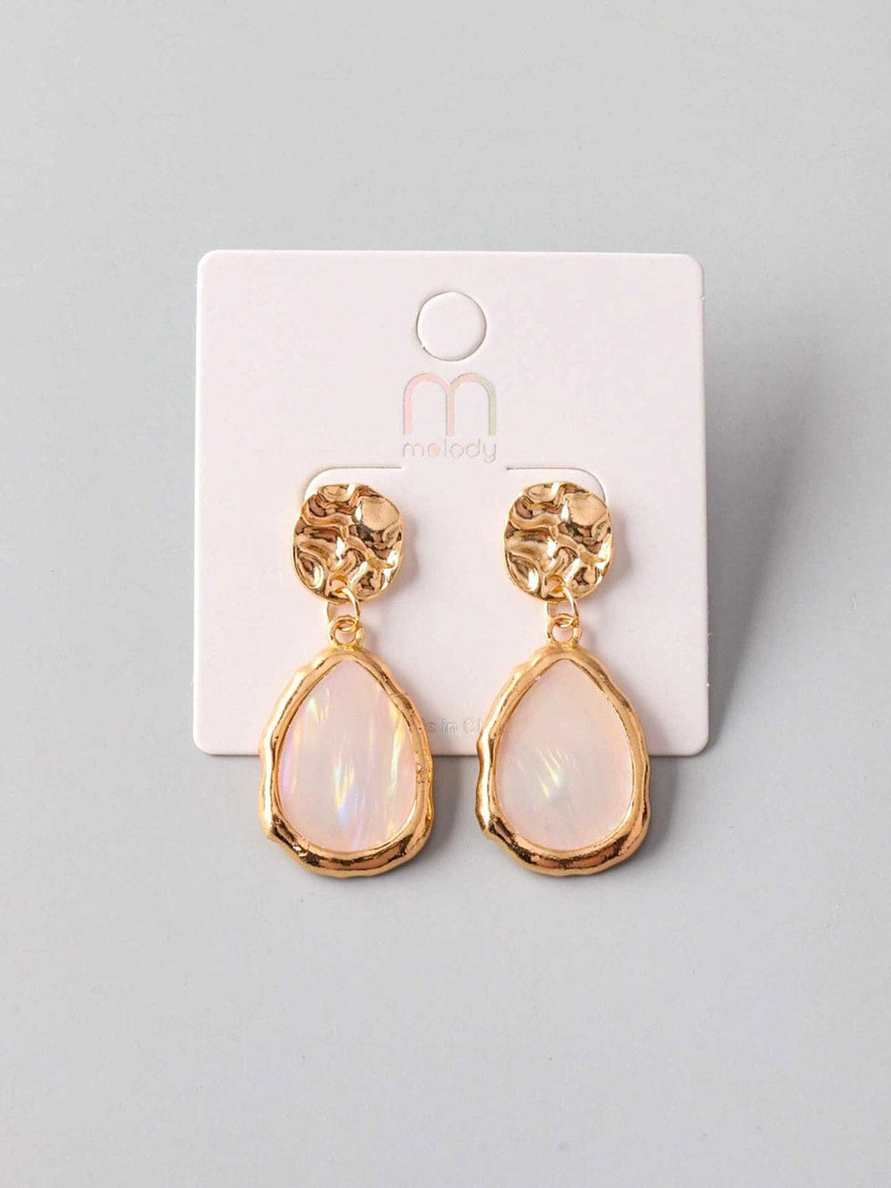 FASHION MARBLE GOLD EARRINGS