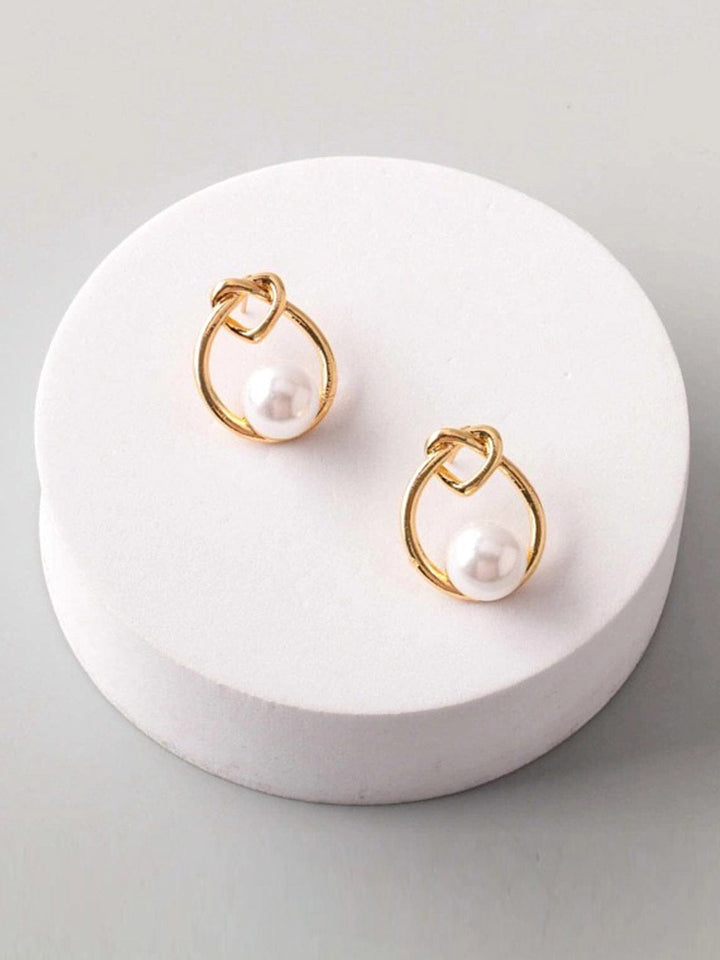 FASHION GOLD PEARL EARRINGS