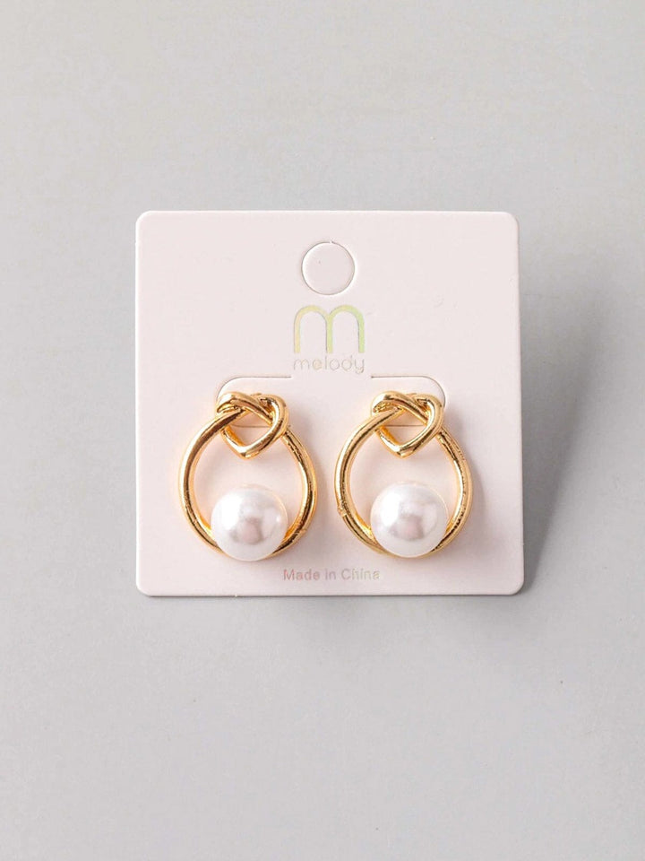 FASHION GOLD PEARL EARRINGS