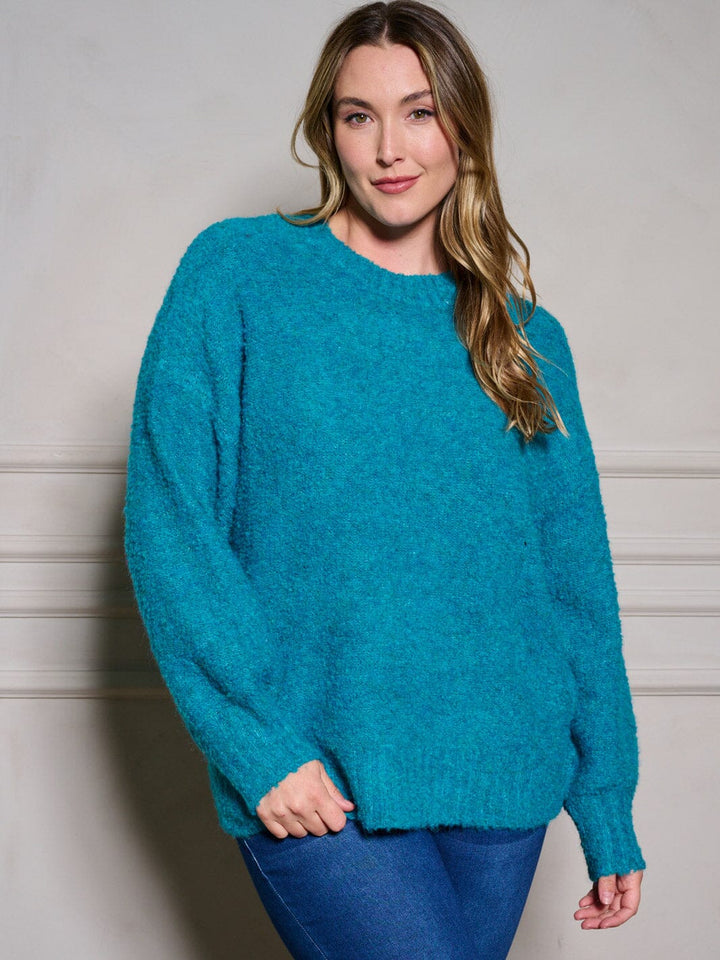 PLUS SIZE LONG SLEEVE PULLOVER SWEATER