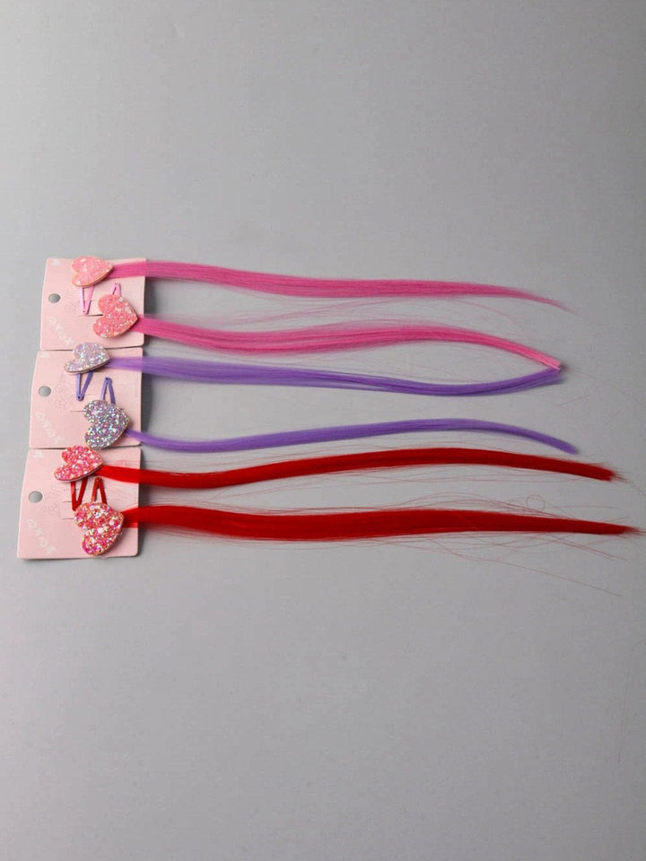 FASHION ASSORTED COLORS HEART TIC TAC HAIR CLIPS