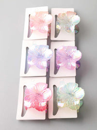 FASHION ASSORTED COLORS FLOWER HAIR CLAW CLIPS