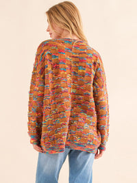WOMEN'S LONG SLEEVE MULTI KNIT PULLOVER SWEATER