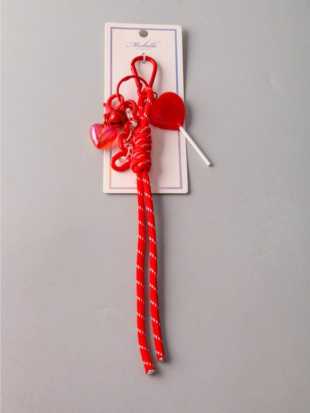 FASHION RED MULTI PENDANT KEYCHAIN