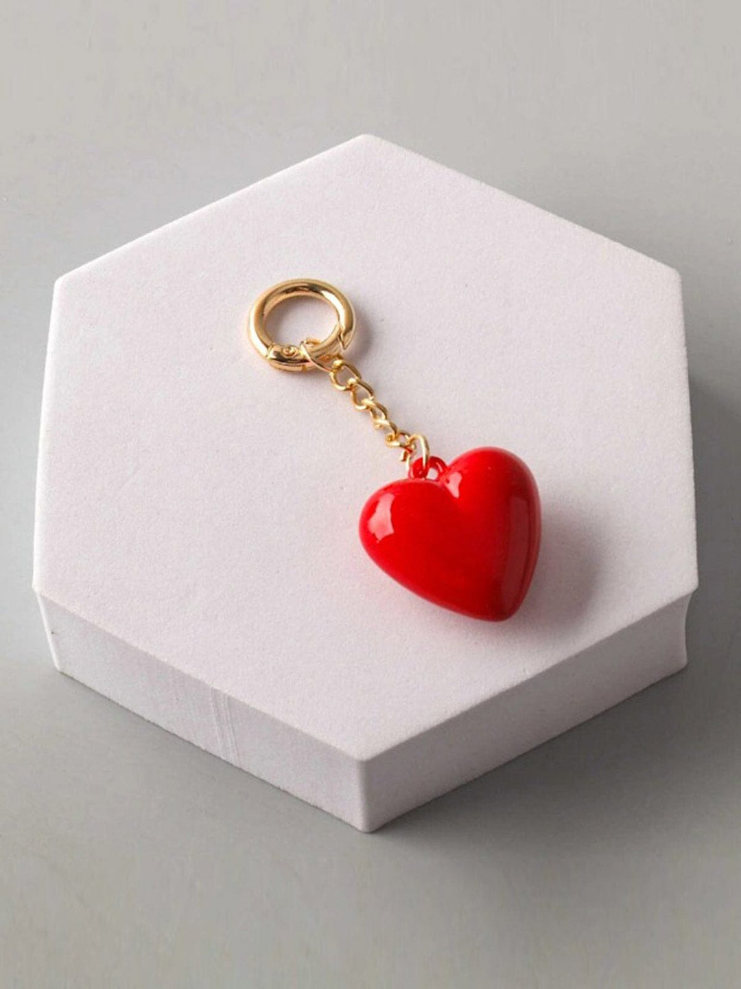 FASHION RED HEART PENDANT AIRPOD KEYRING