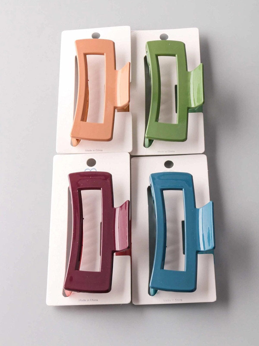 FASHION ASSORTED COLORS HAIR CLAW CLIPS