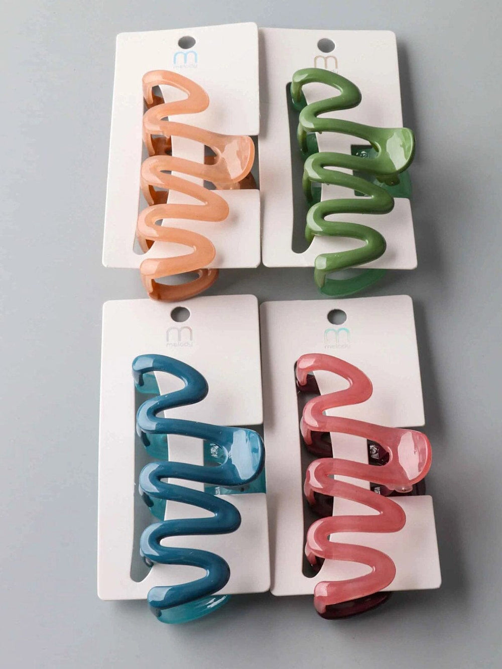 FASHION ASSORTED COLORS HAIR CLAW CLIPS