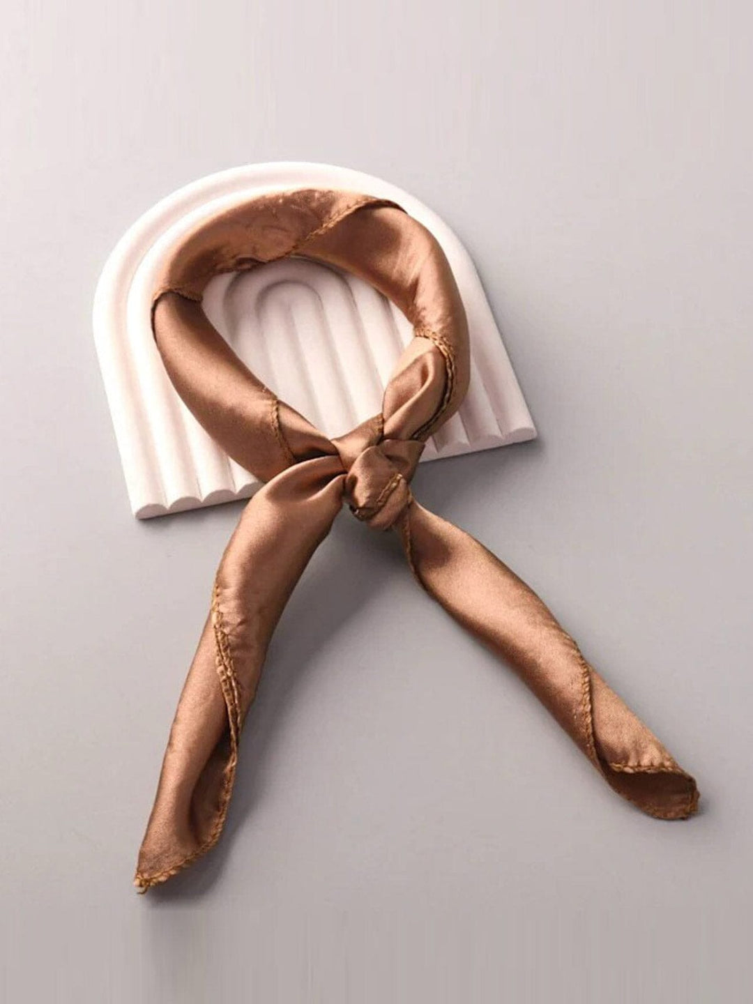 FASHION ASSORTED COLORS SOLID SATIN SCARFS