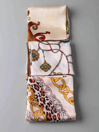 FASHION ASSORTED COLORS MULTI PRINT SATIN SCARFS