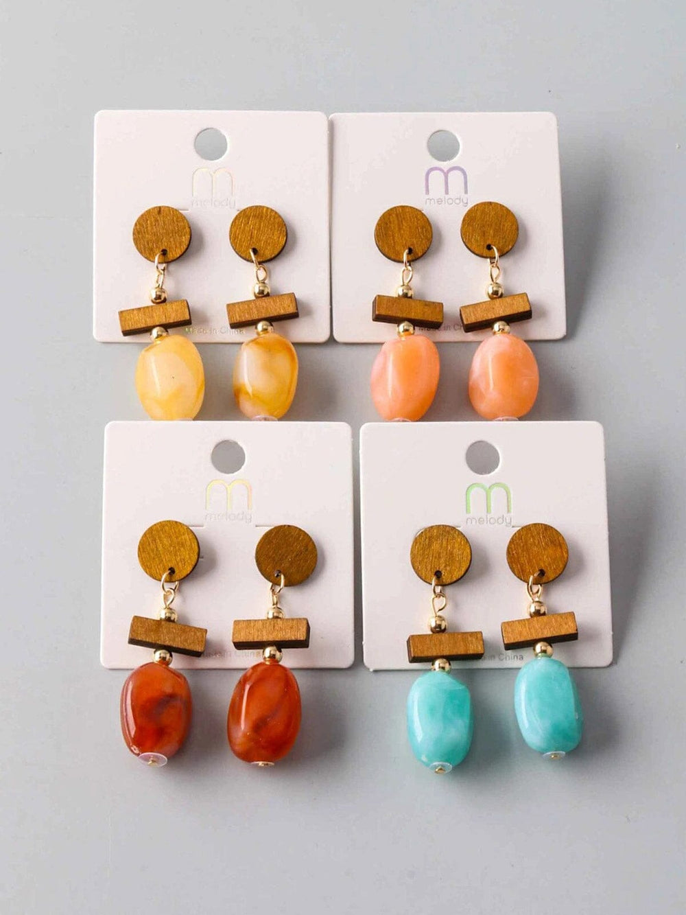 FASHION ASSORTED COLORS EARRINGS