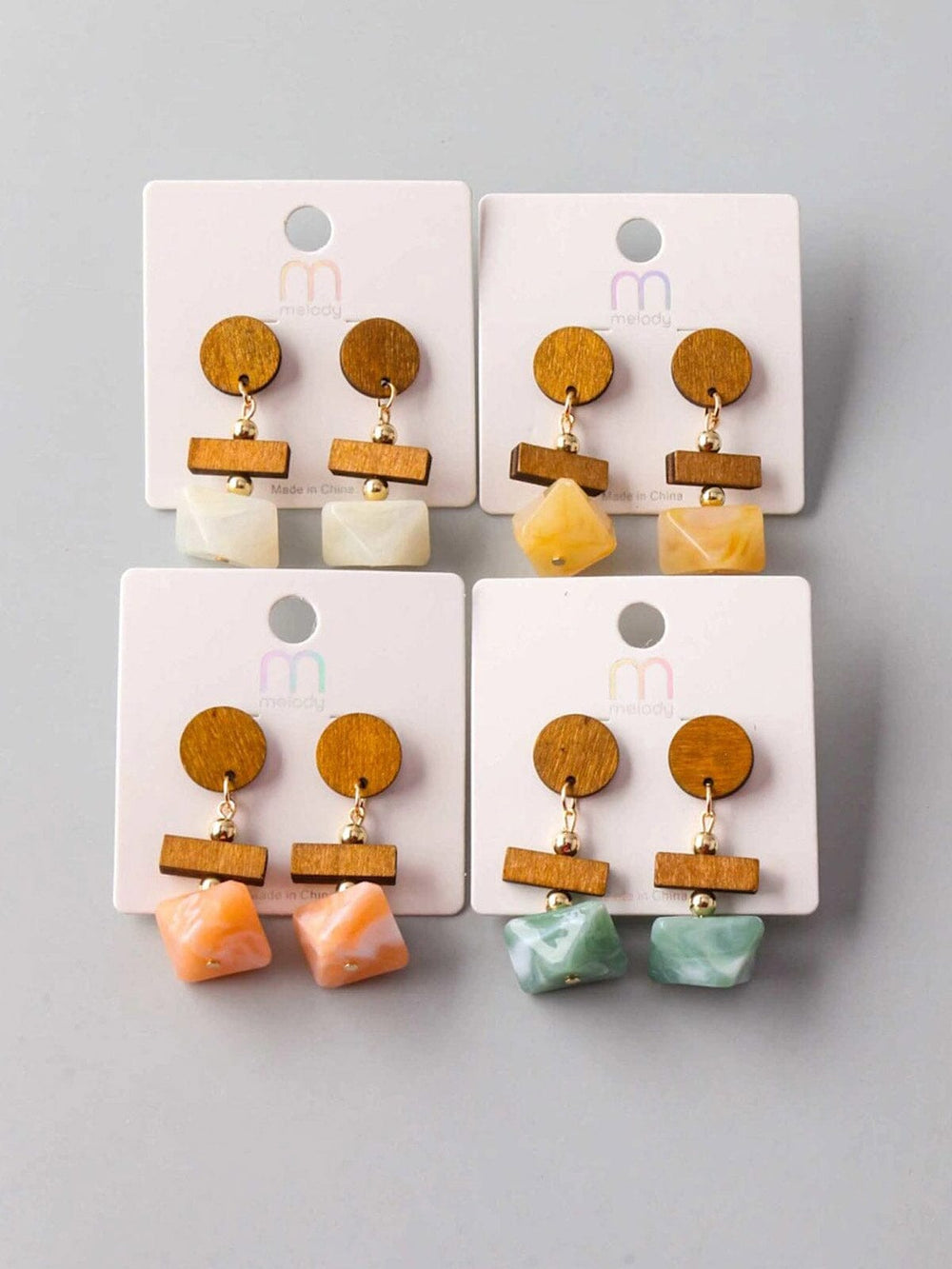 FASHION ASSORTED COLORS EARRINGS