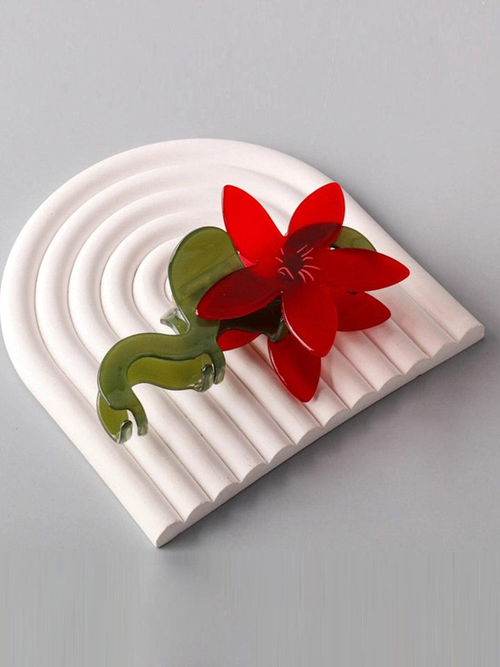 FASHION FLOWER HAIR CLAW CLIPS