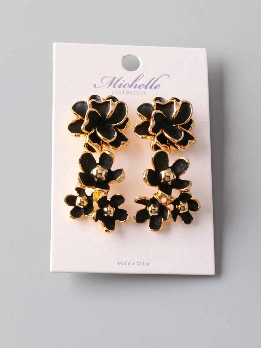 FASHION FLOWERS 2PC. SET EARRINGS