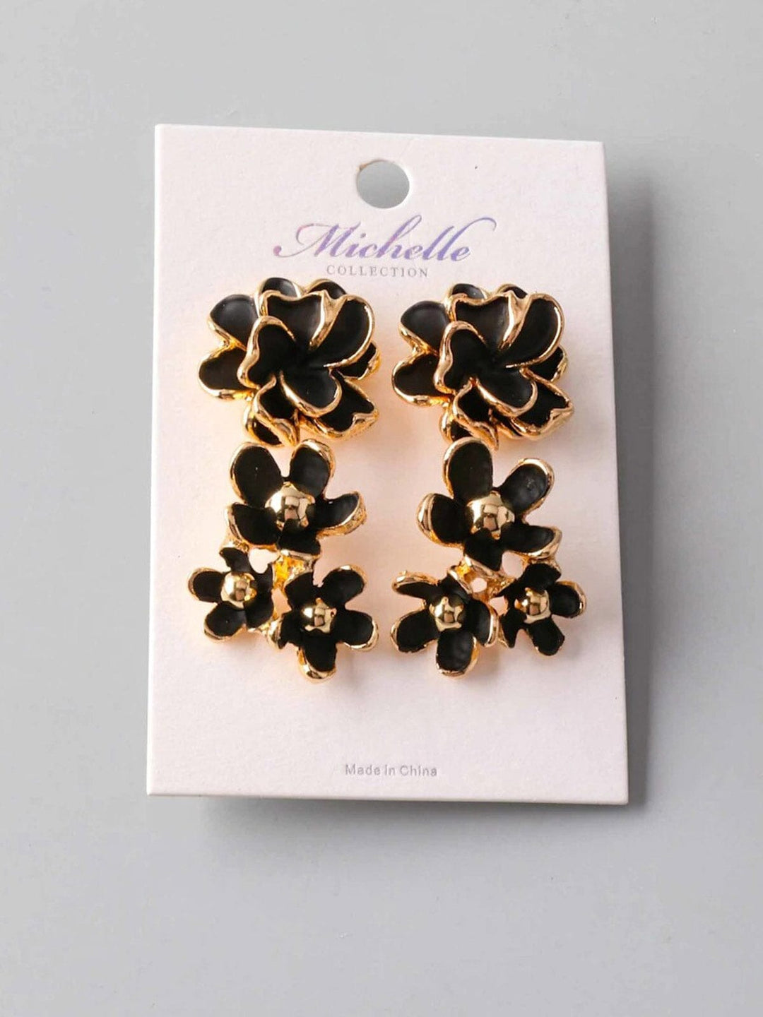 FASHION FLOWERS 2PC. SET EARRINGS