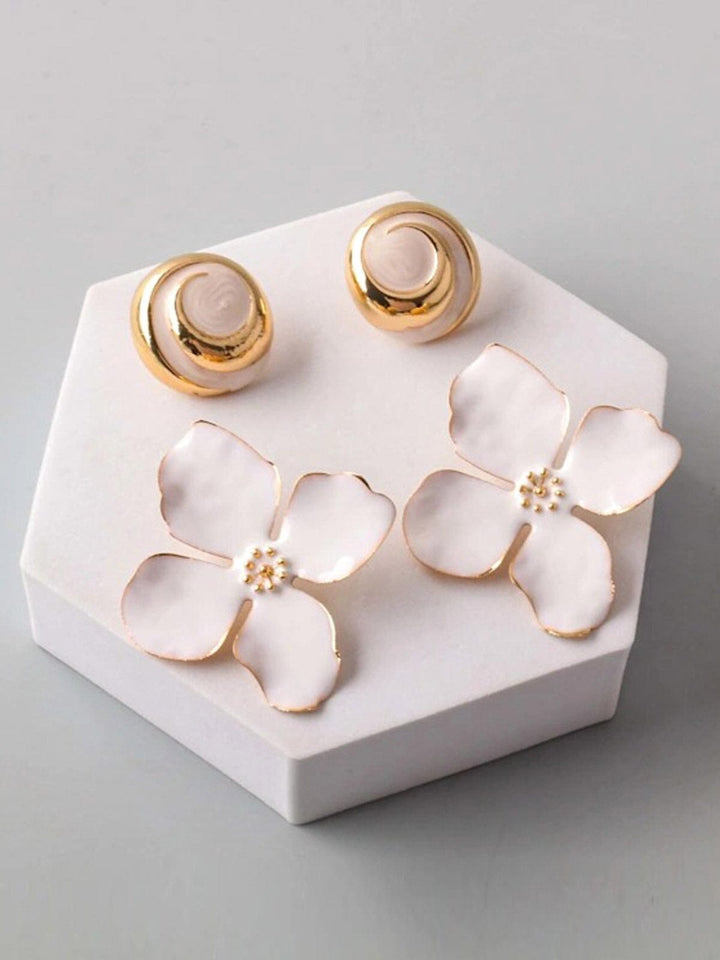 FASHION FLOWERS 2PC. SET EARRINGS