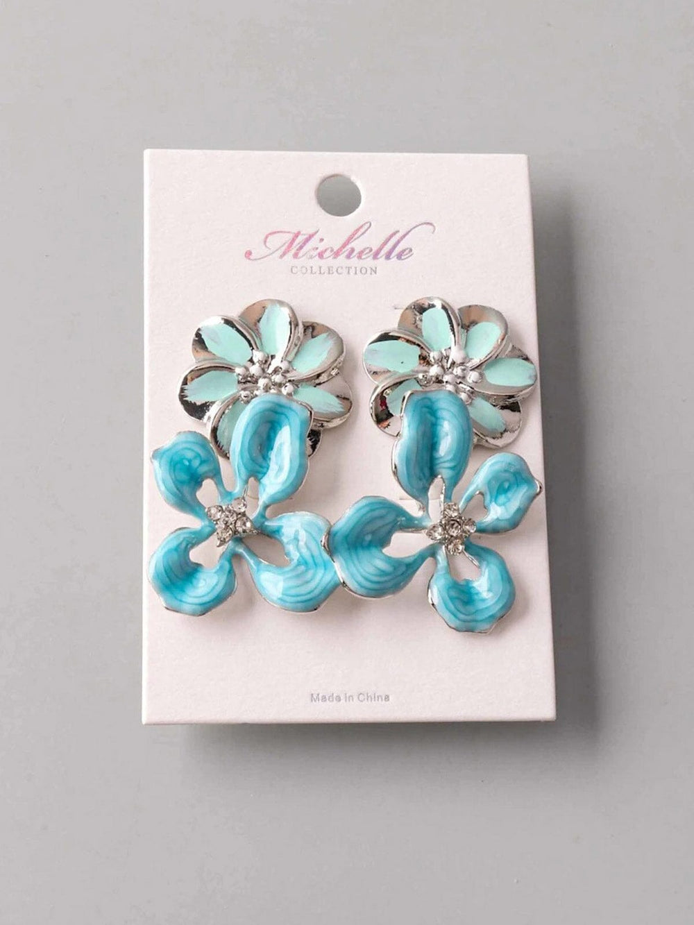 FASHION FLOWERS 2PC. SET EARRINGS
