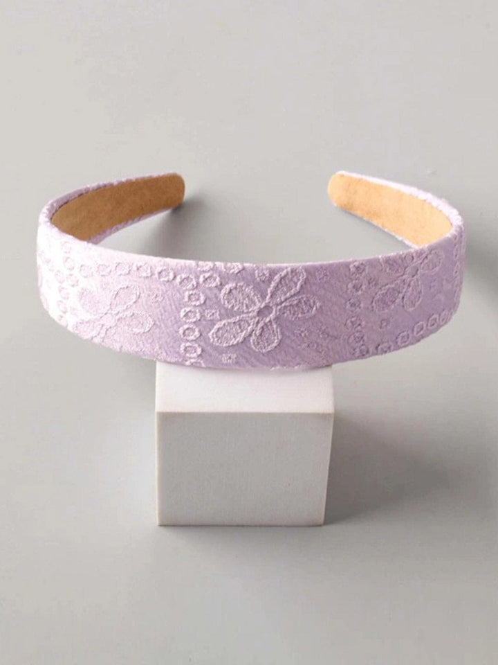 FASHION ASSORTED COLORS FLORAL STITCHED HEADBAND