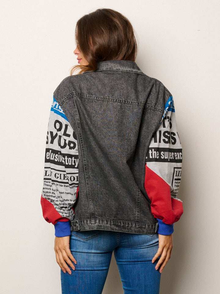 WOMEN'S LONG SLEEVE BUTTON UP DENIM JACKET