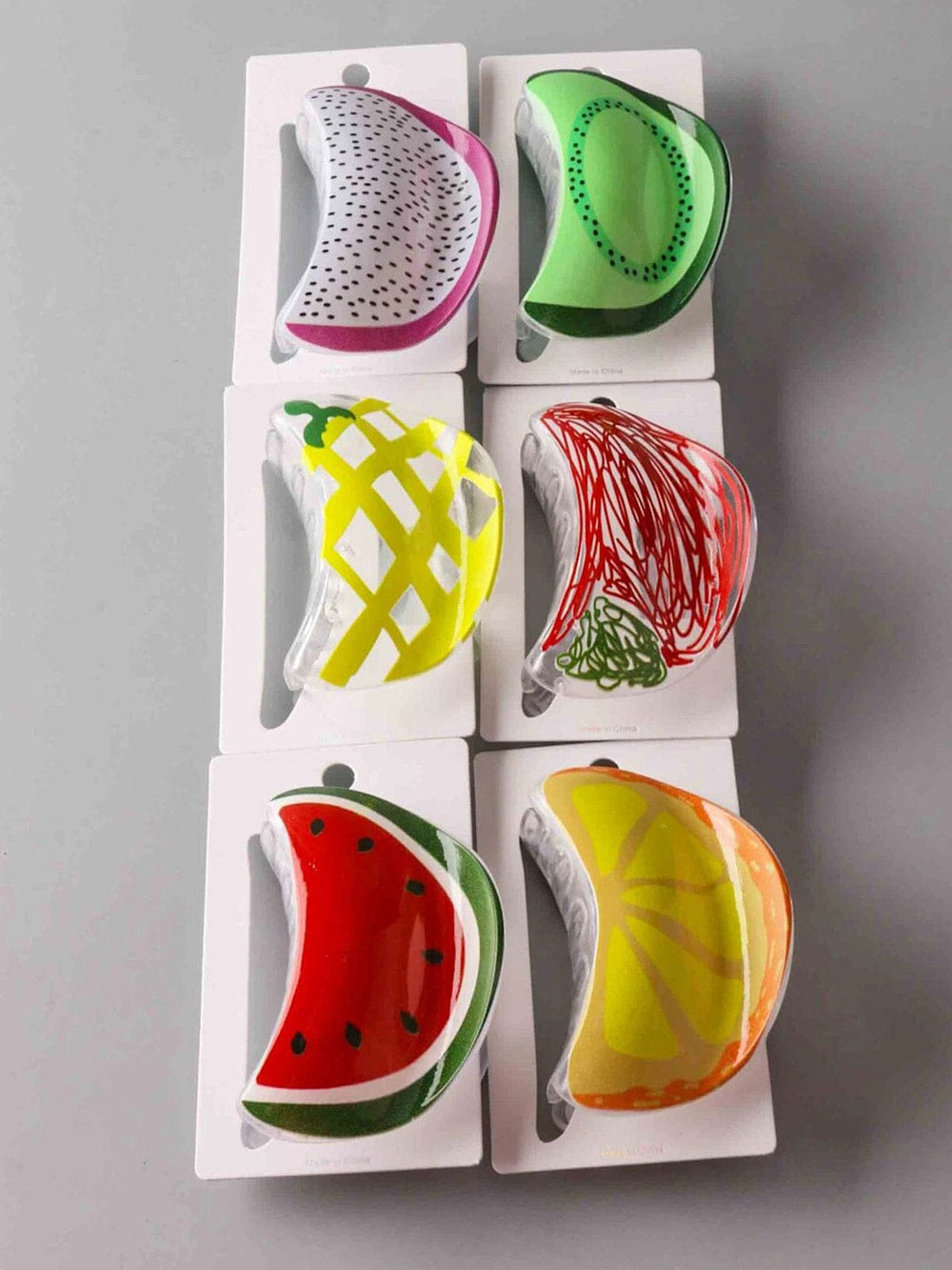 FASHION ASSORTED FRUITS HAIR CLAW CLIPS